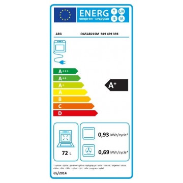 AEG OA5AB21SM 5000 SurroundCook Φούρνος άνω Πάγκου 72lt Inox
